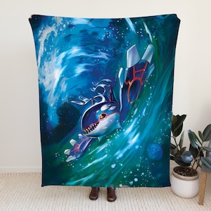 Kyogre Blanket - Kyogre Velveteen Blanket & Kyogre Plush Blanket