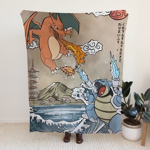 Charizard Blanket - Charizard Velveteen Blanket & Charizard Plush Blanket
