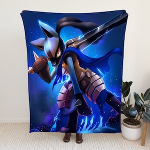 Lucario Blanket - Lucario Velveteen Blanket & Lucario Plush Blanket