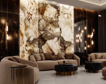 A&B の「Alvada Decorative Marble トレー Marble Wall Panels Custom Made. Alabaster Model Arkdeko' Italy