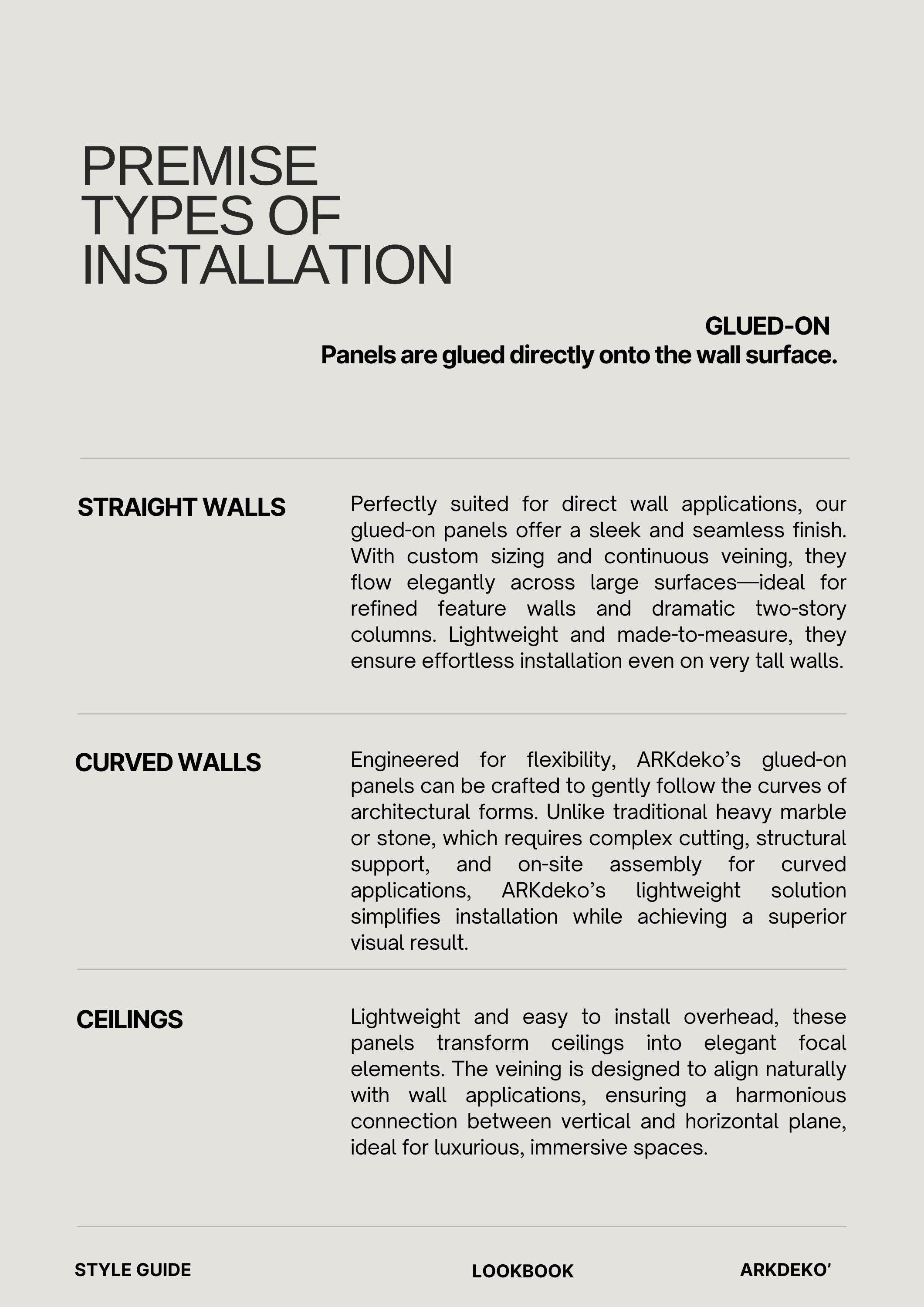 Curved Walls With Marble Seamlessly: Flexible Marble Effect Panels for ...