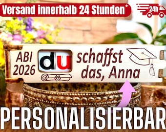 ABI Abitur 2026 DU schaffst das - mit NAMEN gravierte Geschenkbox inkl. Duplo Schokoriegel kleine Aufmerksamkeit