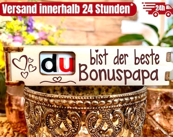 Du bist der beste BonusPapa - gravierte Geschenkbox inkl. Duplo Schokoriegel kleine Aufmerksamkeit