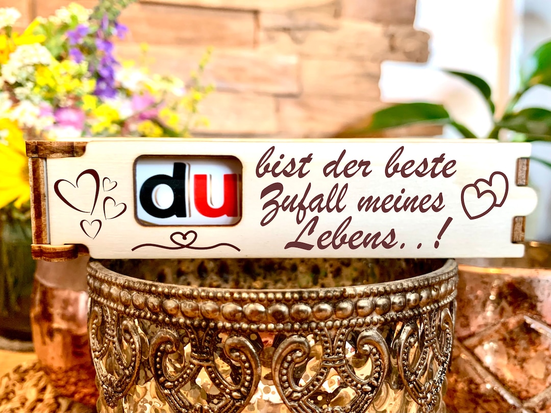 Du bist der beste Zufall meines Lebens gravierte Geschenkbox inkl
