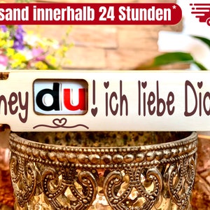 Ich liebe Dich  - gravierte Geschenkbox inkl. Duplo Schokoriegel kleine Aufmerksamkeit