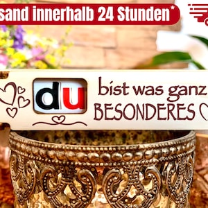 Du bist was ganz BESONDERES - gravierte Geschenkbox inkl. Duplo Schokoriegel kleine Aufmerksamkeit
