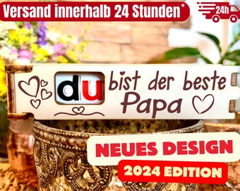 Du bist der beste Papa - gravierte Geschenkbox inkl. Duplo Schokoriegel kleine Aufmerksamkeit