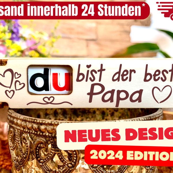 Du bist der beste Papa - gravierte Geschenkbox inkl. Duplo Schokoriegel kleine Aufmerksamkeit