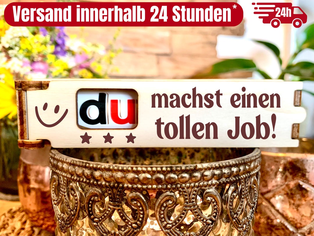Du machst einen tollen Job gravierte Geschenkbox inkl. Duplo