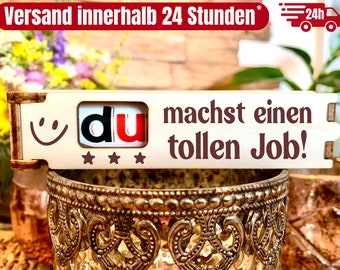 Du machst einen tollen Job  - gravierte Geschenkbox inkl. Duplo Schokoriegel kleine Aufmerksamkeit