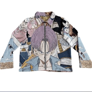 Dragonball Trunks Jas Vintage Gobelin Wandtapijt Anime Manga een stuk demon slayer