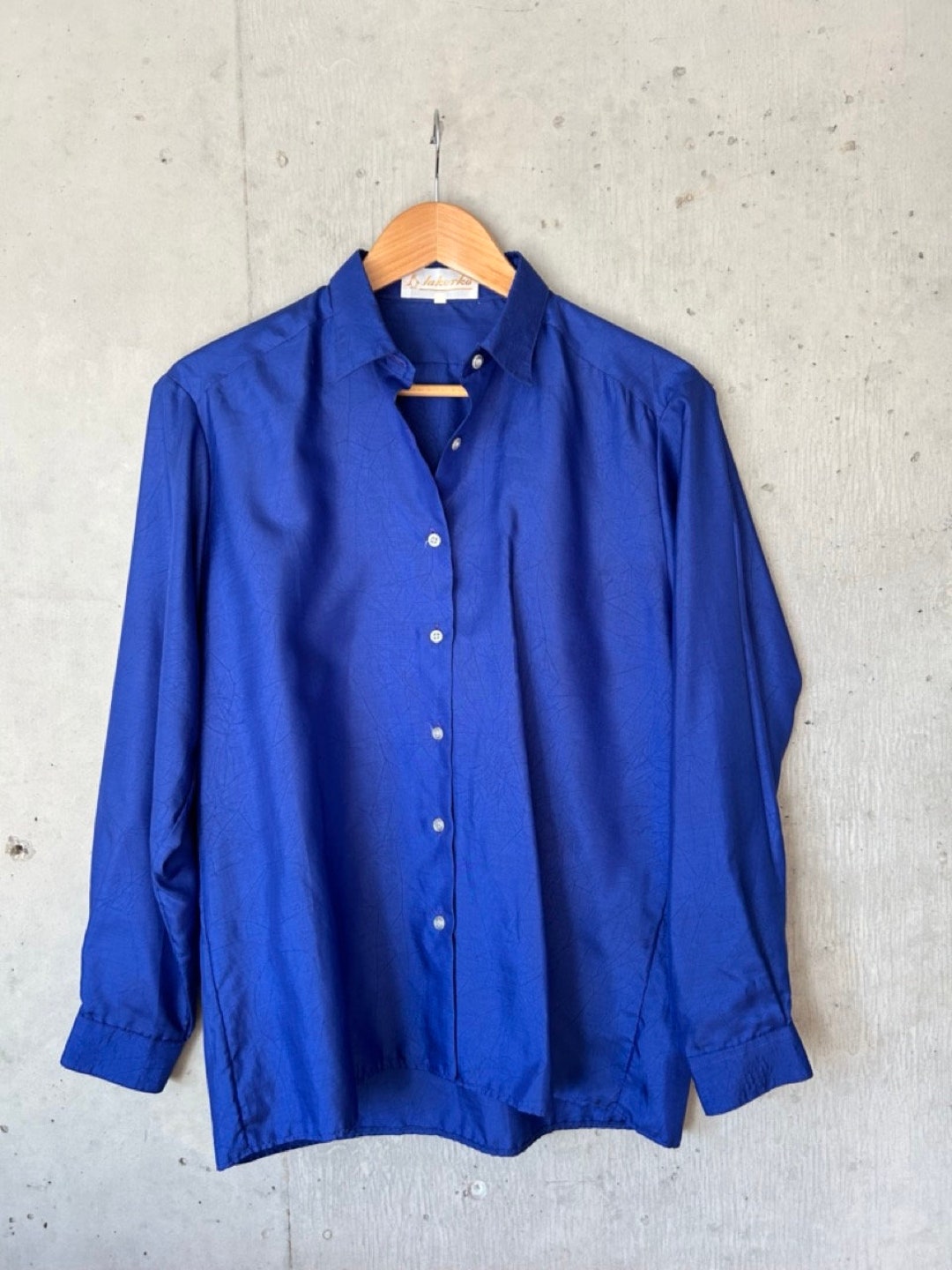 Electric Blue Shirt Vintage Etsy UK