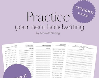 The Ultimate Handwriting Practice Sheet, Printable Handwriting Worksheet, Hand lettering practice, Alphabet Writing Practice, Letter Tracing