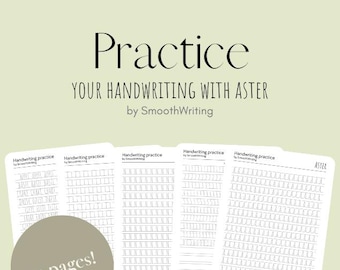 Neat Fun Handwriting Set – Aesthetic Practice Sheets for iPad or Print | 32 Pages Alphabet & Words Tracing Worksheets