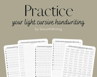 Cute cursive printable handwriting practice sheet for all ages