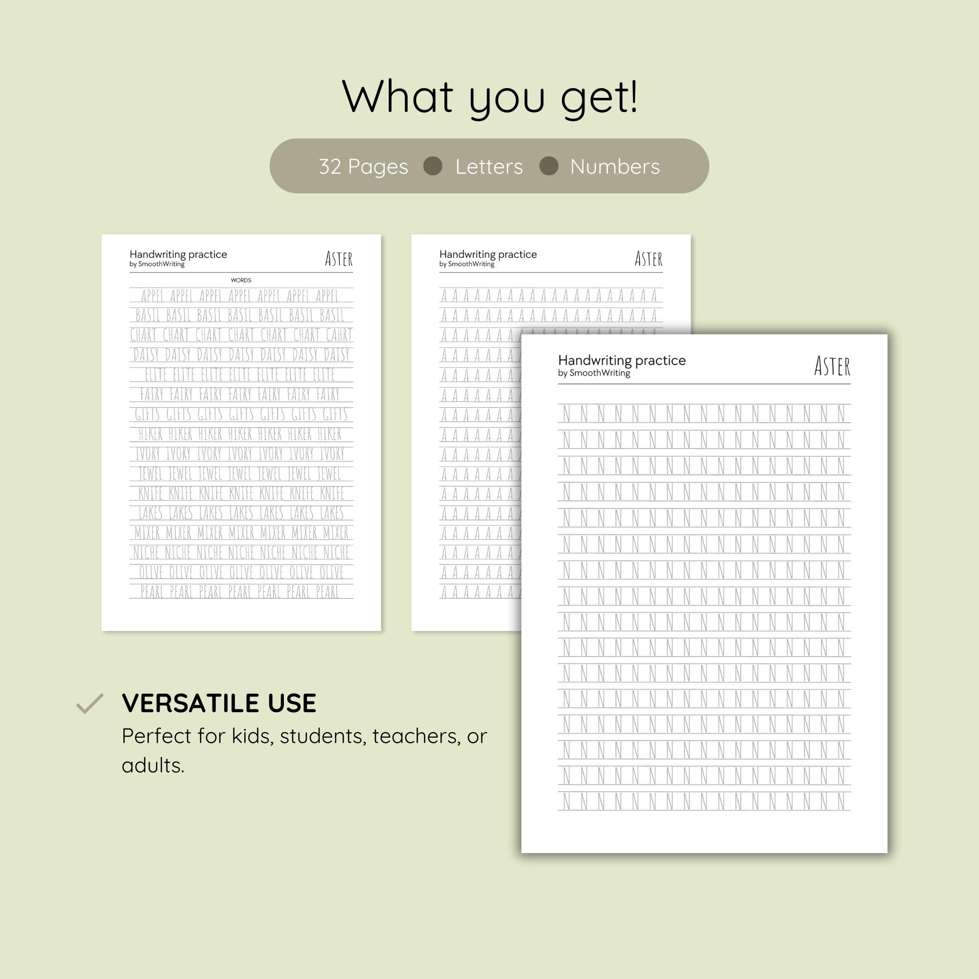 Neat Fun Handwriting Set – Aesthetic Practice Sheets for iPad or Print ...