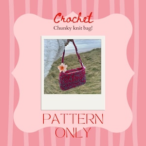 Chunky Knit T-Shirt Yarn Crochet Bag PATTERN ONLY