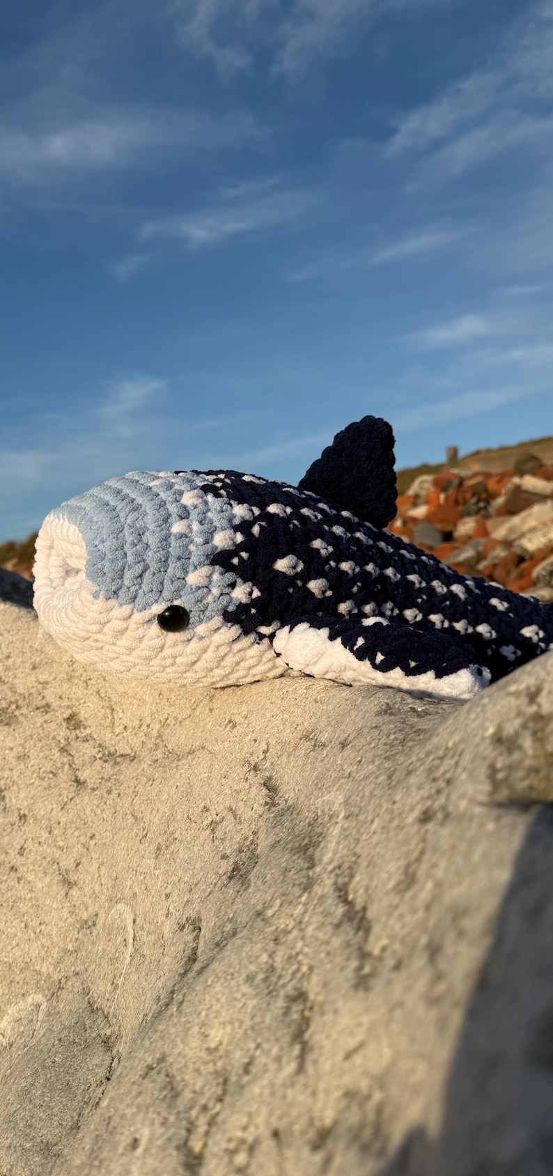 Creative Co Op Floral Plush Whale main image 0