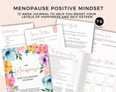 Positive Mindset Journal, Printable, Self Care Planner, Wellbeing, Sleep Tracker, Anxiety, Menopause, Perimenopause, Digital, Bright Floral