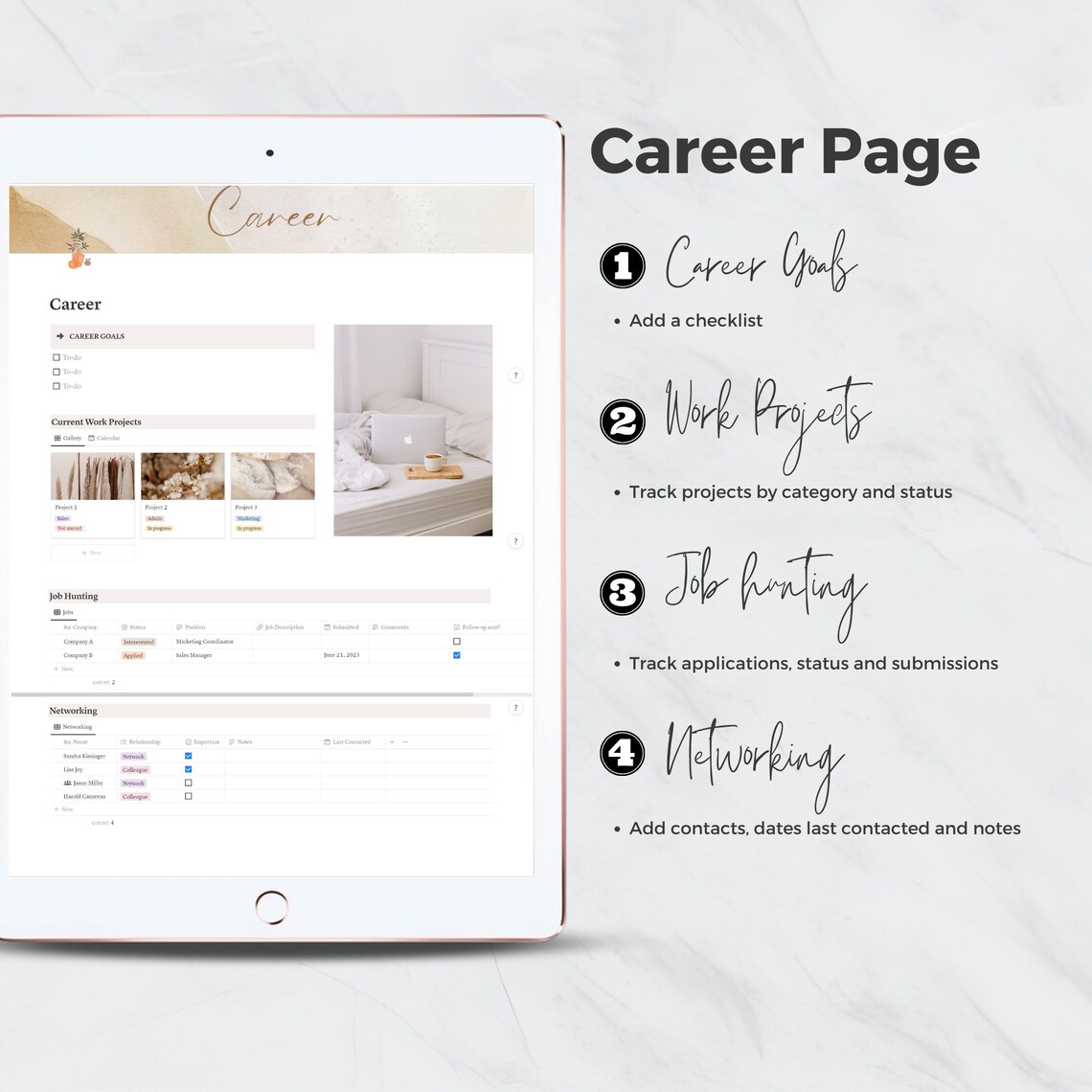 Notion Life Planner Template, Simple Aesthetic, All in One Personal
