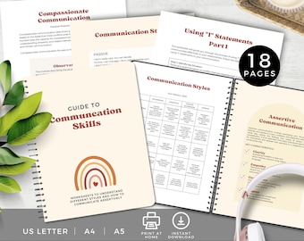 Communication Skills Workbook for Teens, Activities for Effective Self-Expression, Assertive Language Journal, Social Skills, Printable PDF