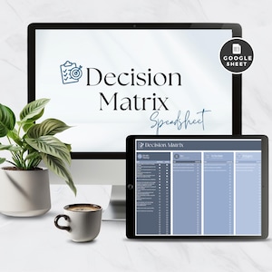 Priority To Do List Template Google Sheets, Decision Matrix, Eisenhower Planner, Brain Dump, Task Tracker, Digital Action Planning Checklist
