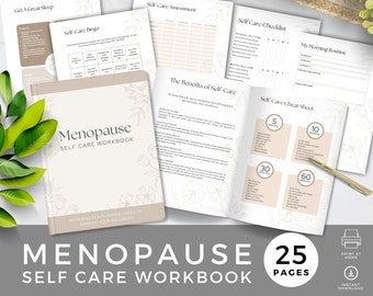 Menopause Self Care Workbook, Printable PDF, Self-Care Ideas, Routines and Checklists, Perimenopause Journal, Wellbeing Worksheets, Digital