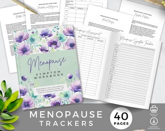 Menopause Symptom Tracker Workbook, Assessment Log, Perimenopause Conditions Guide, Women's Health Chart, Sleep, Self Care Journal, ABF