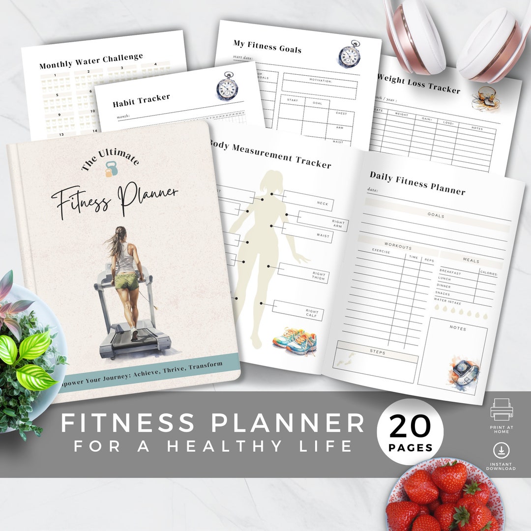 Women Workout Planner for Beginners, Fitness Goal Tracker, Weight Loss ...