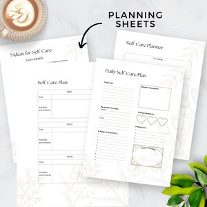 Menopause Self Care Workbook, Printable PDF, Self-Care Ideas, Routines and Checklists, Perimenopause Journal, Wellbeing Worksheets, Digital image 6