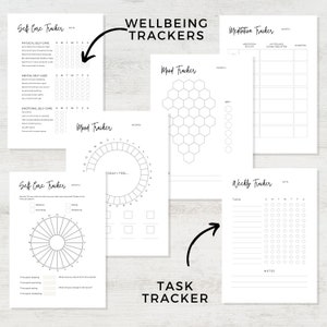 Printable Health Trackers for Menopause Symptoms, Periods, Mood, Sleep, Habits, Self Care, Anxiety Planner, Perimenopause Log, Digital image 3