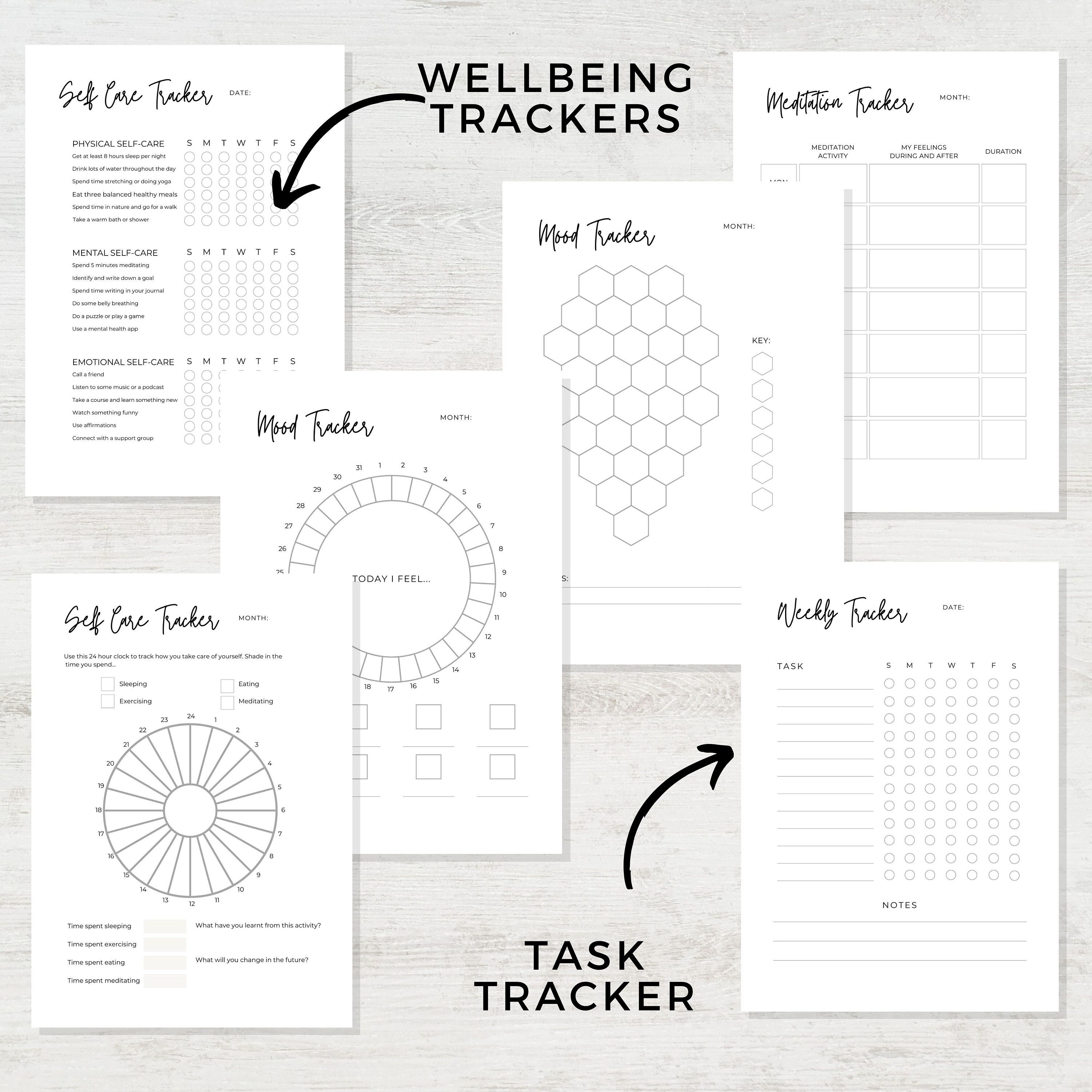 Printable Health Trackers for Menopause Symptoms, Periods, Mood, Sleep ...