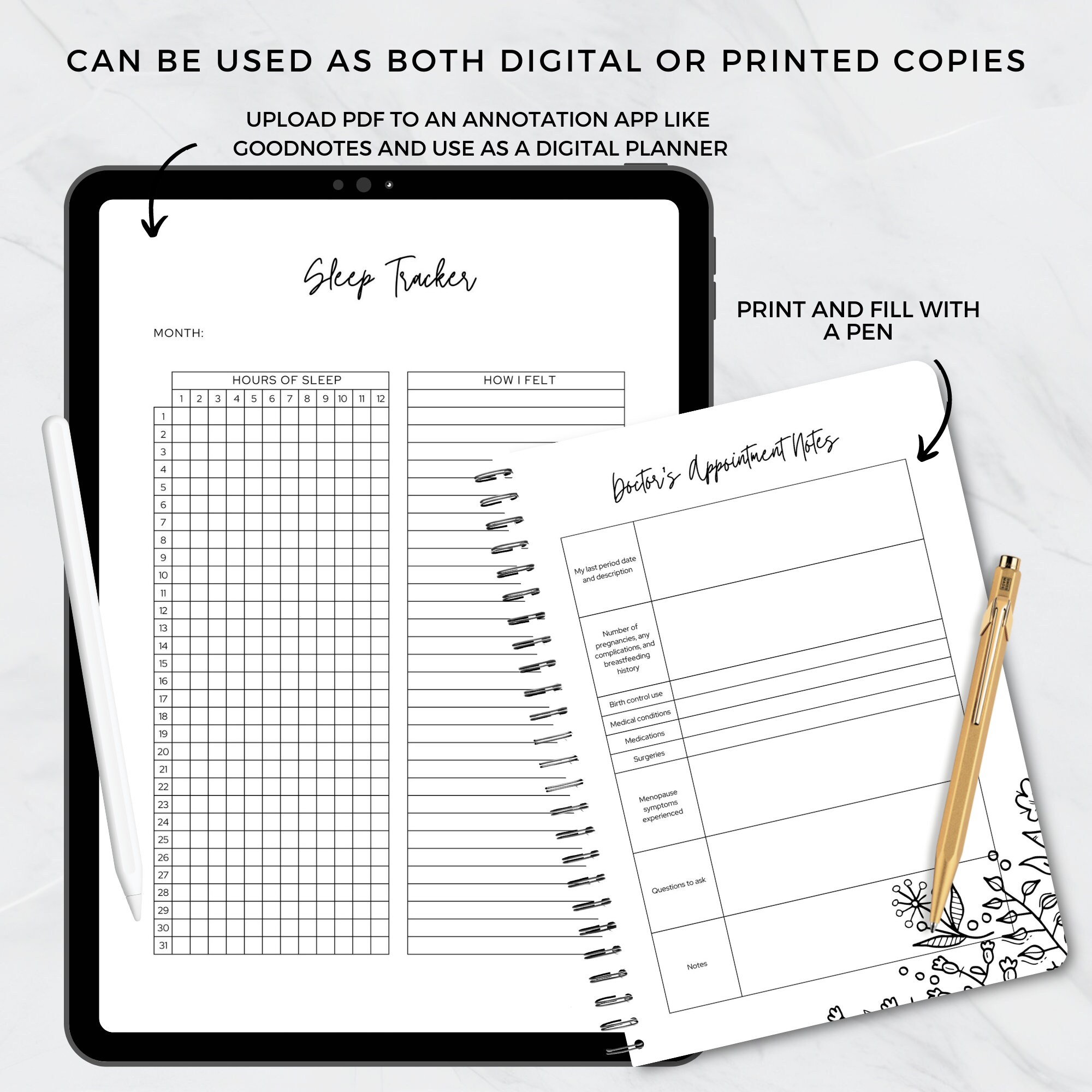Menopause Journal for Wellbeing, Women's Health Trackers and Workbook ...
