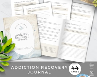Hojas de trabajo de recuperación de adicciones, Diario de sobriedad, Libro de trabajo de indicaciones para la autorreflexión, Apoyo terapéutico, Plan de prevención de recaídas, Vida sobria
