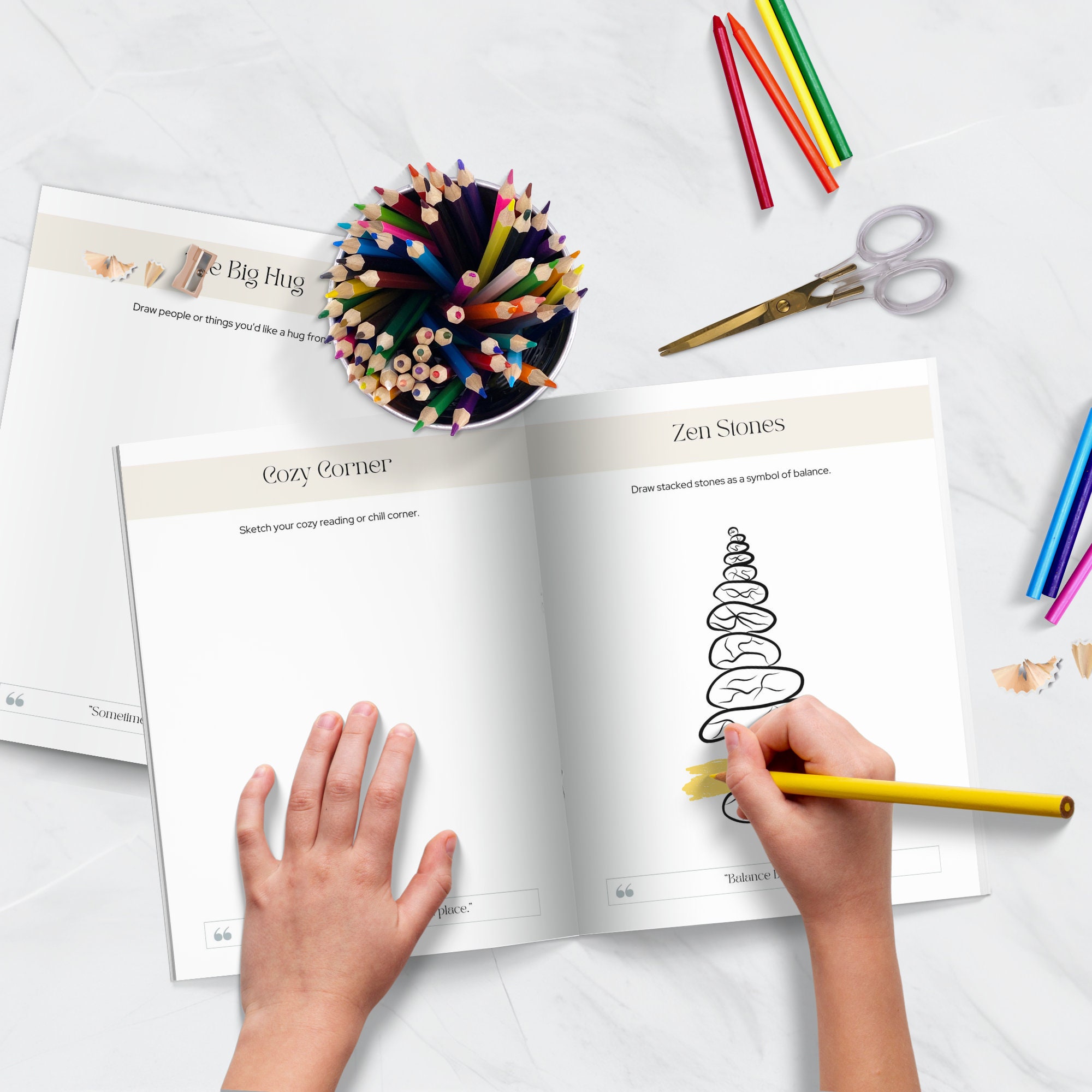 Art Therapy Journal Prompts for Adults, Mindfulness Self Care Activity ...