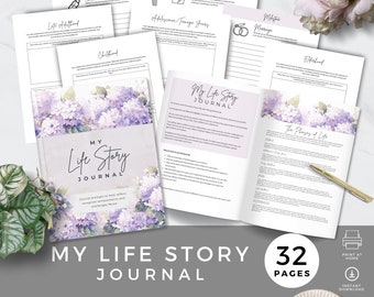 Legacy Journal Mom, My Life Story Journal for Women, Guided Journaling Prompts for Memory Keeping, Grandparent Keepsake Gift, Family History