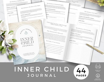 Inner Child Work Journal, Therapy Questions for Emotional Healing, Shadow Work Journaling Prompt, Self Reflection Worksheet, Trauma Workbook
