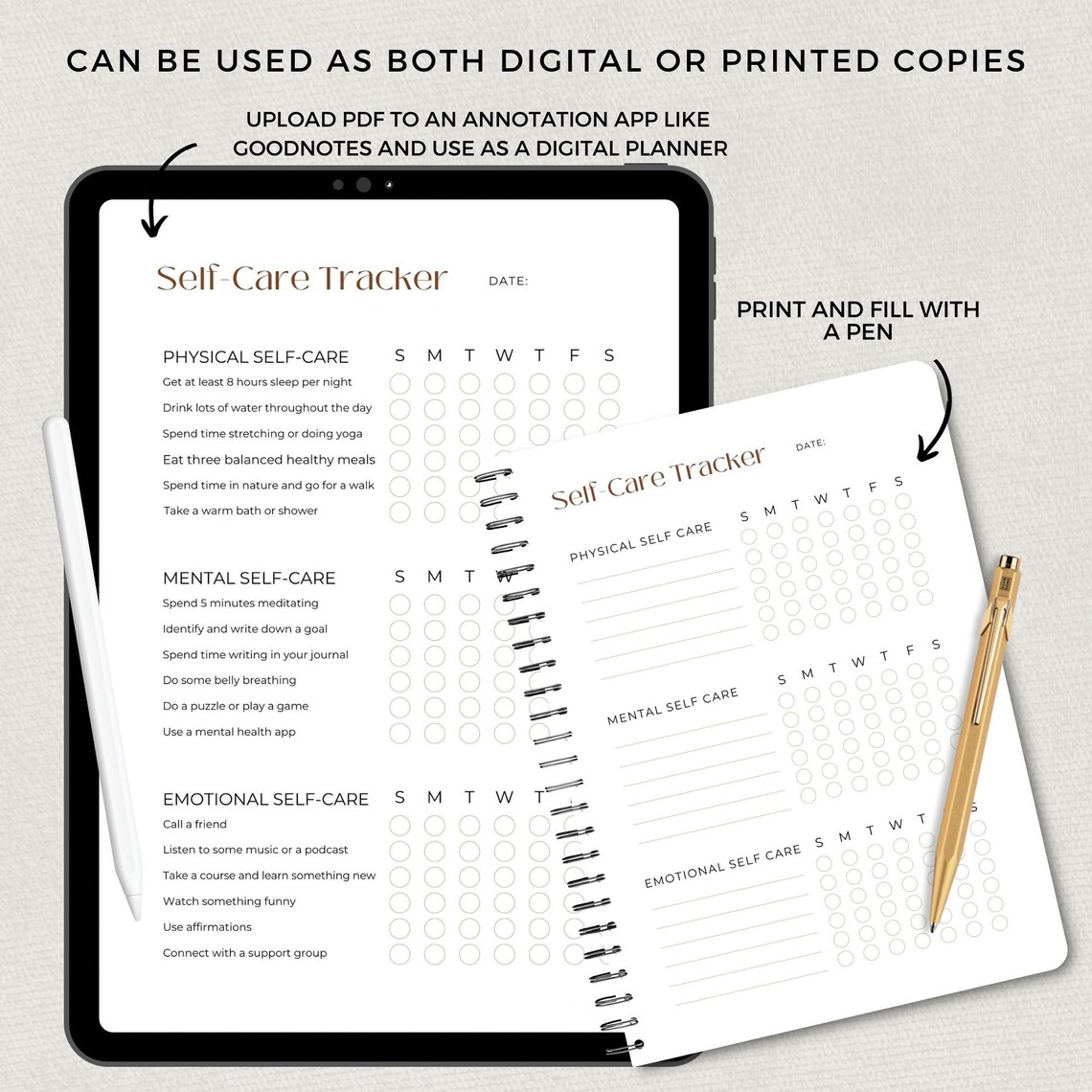 Health Trackers, Printable, Symptoms, Periods, Mood Journal, Sleep Log ...