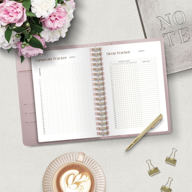 Health Trackers, Printable, Symptoms, Periods, Mood Journal, Sleep Log ...