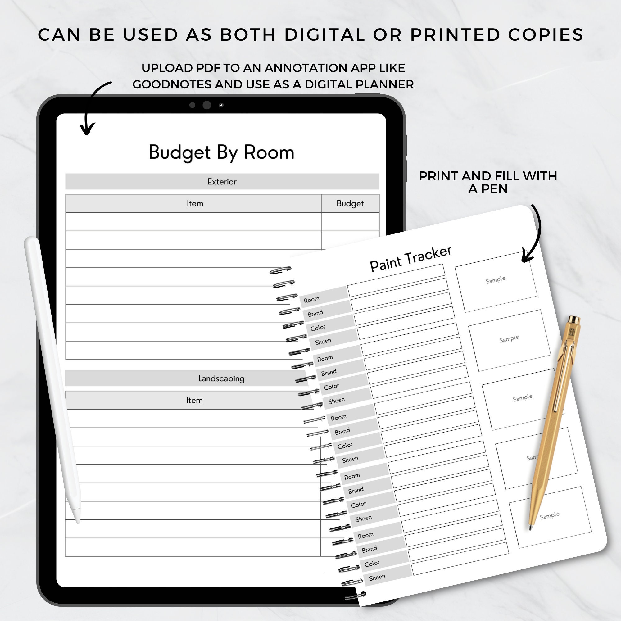 Home Renovation Organizer, Remodel Planner, Budget and Expenses Tracker ...