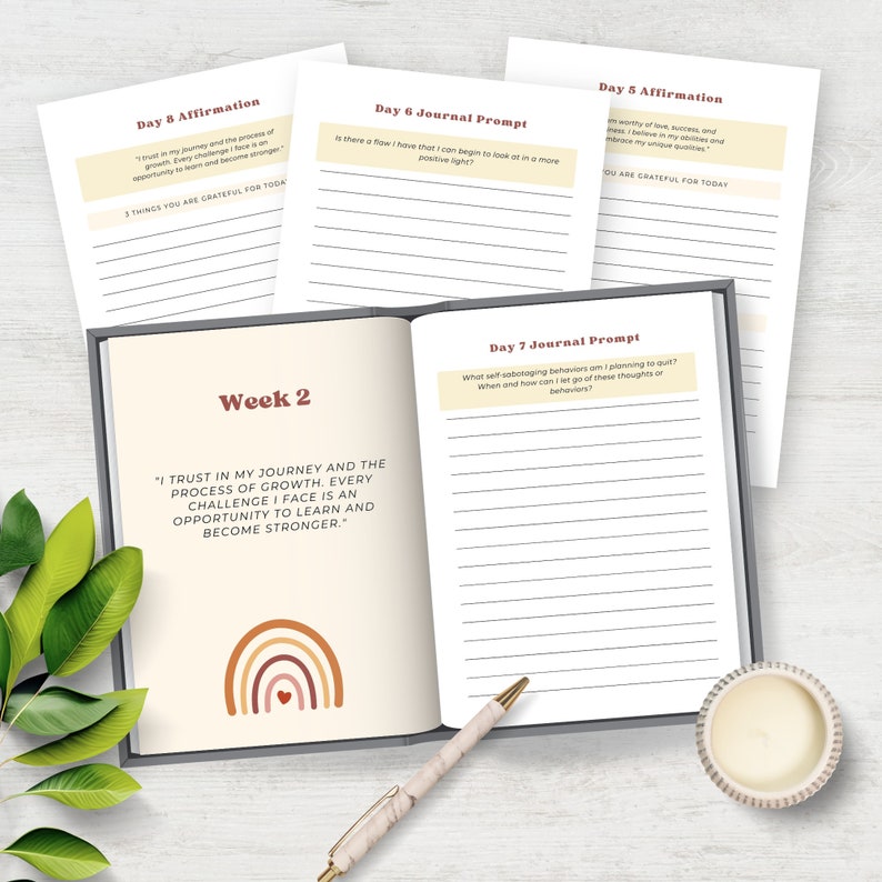 Self Worth Confidence Journal for Teens, Guided Worksheets for Building ...