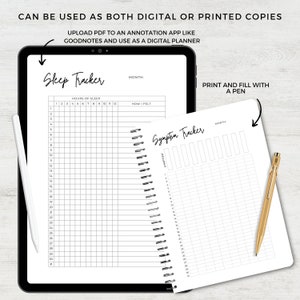 Printable Health Trackers for Menopause Symptoms, Periods, Mood, Sleep, Habits, Self Care, Anxiety Planner, Perimenopause Log, Digital image 4