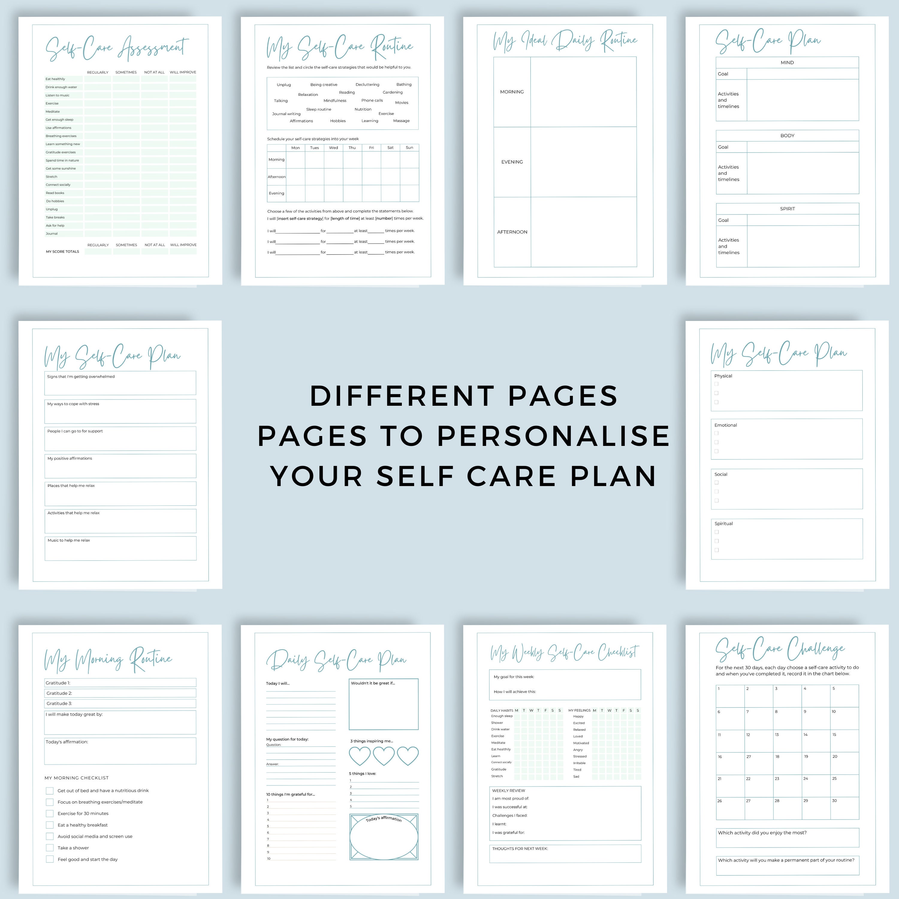Menopause Planner for Self Care, Routines &amp; Checklists, Wellbeing ...