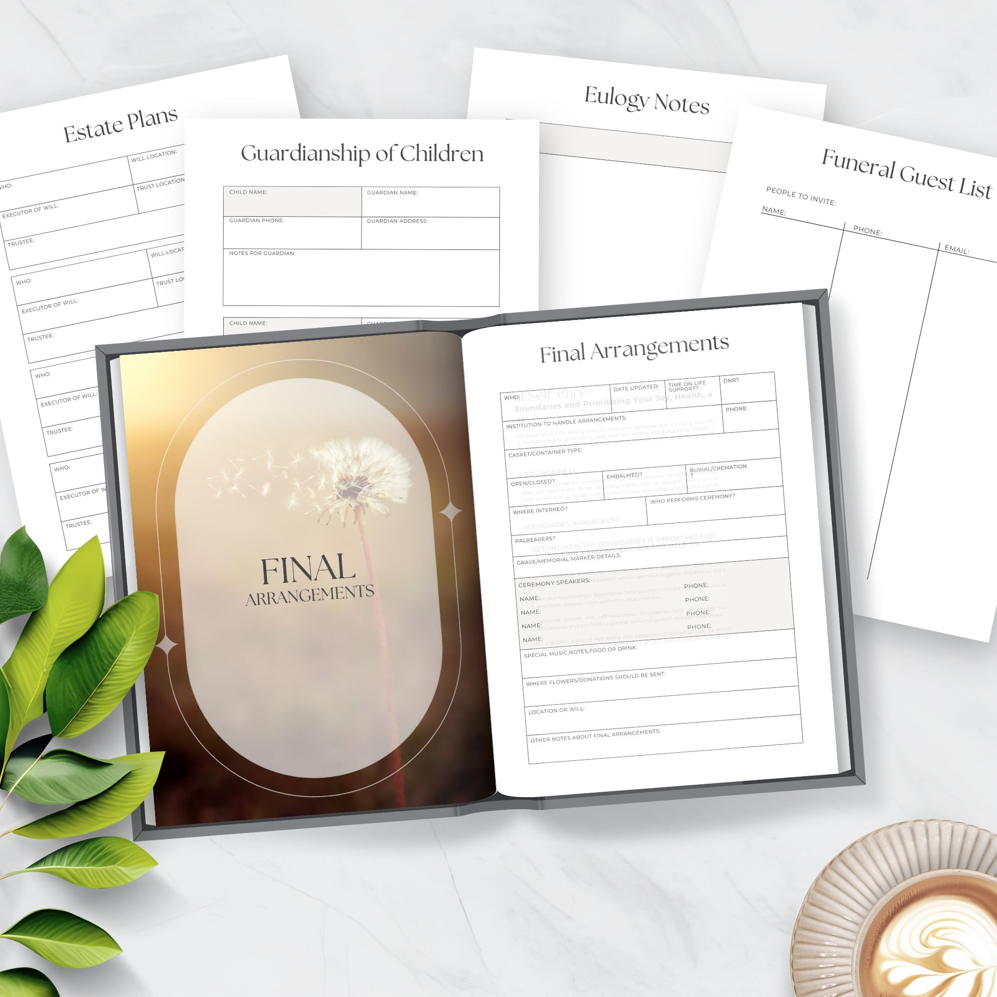 End of Life Planner, Printable What If Organizer, Just in Case Binder ...