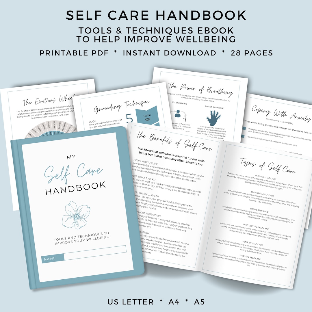 Self Care Journal Ebook, Self-help Tools & Techniques, Stress ...