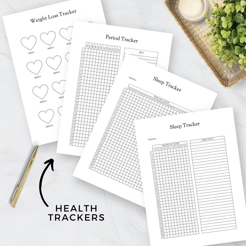 Health Trackers for Menopause, Symptoms & Sleep Log, Mood and Gratitude ...