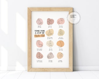 Affiche d'affirmation Positivi-TEA, Daily Positivity Printable, Positive Self Talk, Self Empowerment, Calm Corner, Counselor, Therapist Office