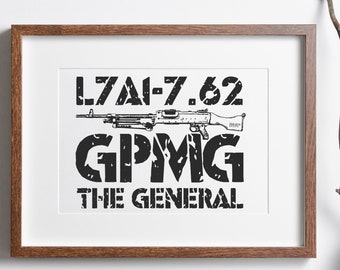 GPMG Art Print - Gimpy Prints - Military Gift Prints