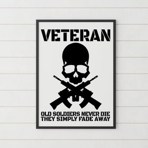 Veteranen Wandkunst - Veteranen-Drucke - Veteranen-Geschenke - Veteranen-Zitate