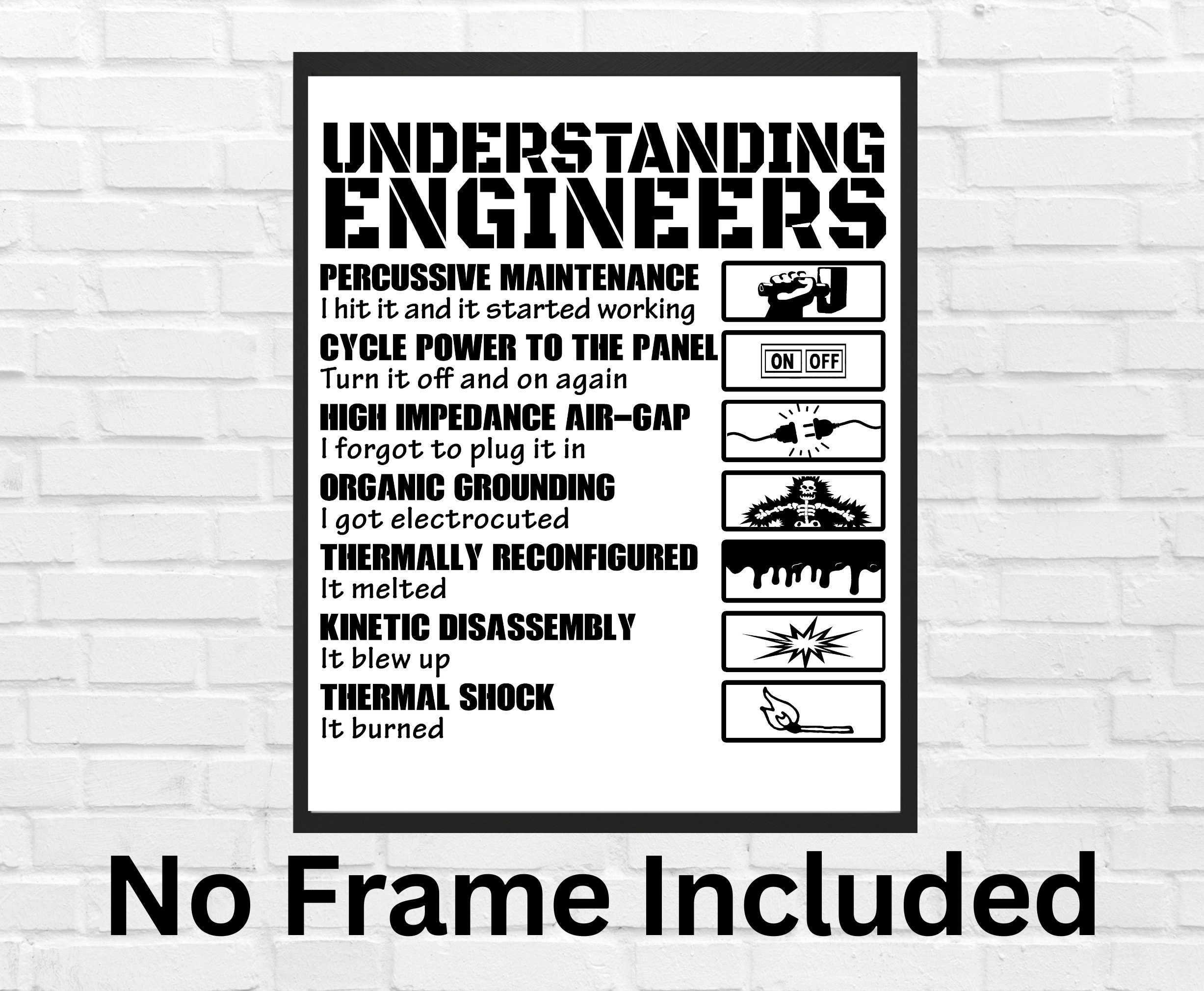 Engineer Print Engineer Poster Engineering Gifts Engineers Etsy